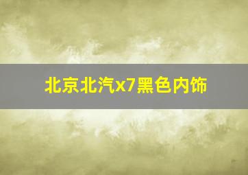 北京北汽x7黑色内饰