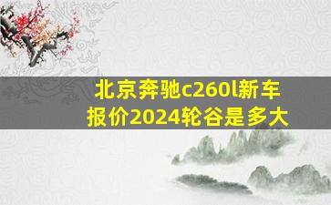 北京奔驰c260l新车报价2024轮谷是多大