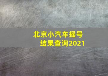 北京小汽车摇号结果查询2021