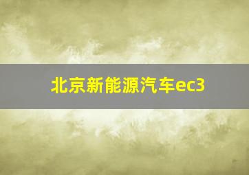 北京新能源汽车ec3