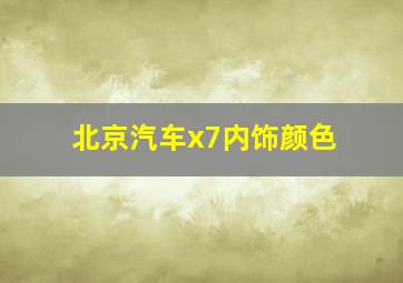 北京汽车x7内饰颜色