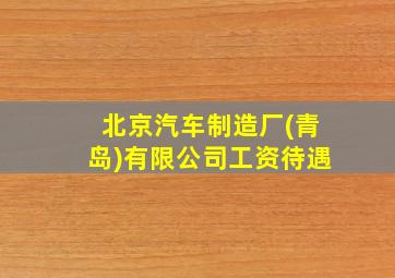 北京汽车制造厂(青岛)有限公司工资待遇