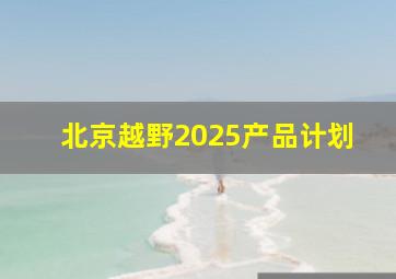 北京越野2025产品计划