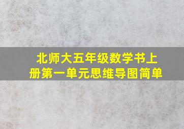 北师大五年级数学书上册第一单元思维导图简单