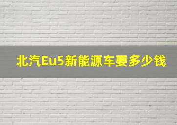 北汽Eu5新能源车要多少钱