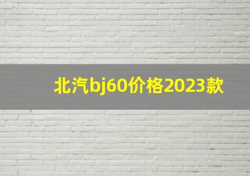 北汽bj60价格2023款