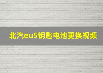 北汽eu5钥匙电池更换视频