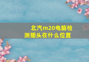 北汽m20电脑检测插头在什么位置