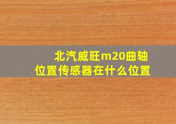 北汽威旺m20曲轴位置传感器在什么位置