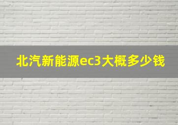 北汽新能源ec3大概多少钱