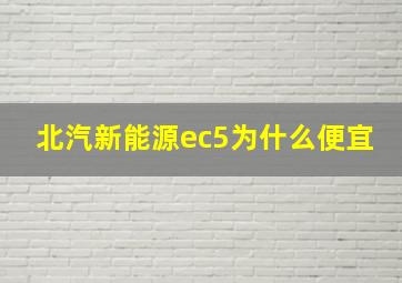 北汽新能源ec5为什么便宜