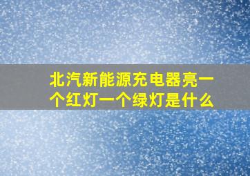 北汽新能源充电器亮一个红灯一个绿灯是什么