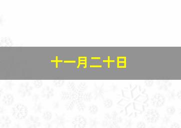 十一月二十日