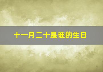 十一月二十是谁的生日