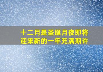 十二月是圣诞月夜即将迎来新的一年充满期许