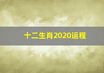 十二生肖2020运程