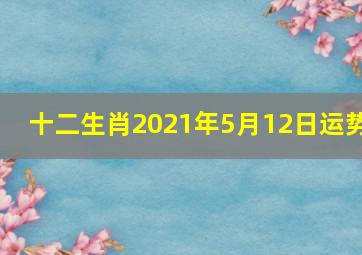 十二生肖2021年5月12日运势