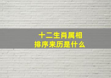 十二生肖属相排序来历是什么