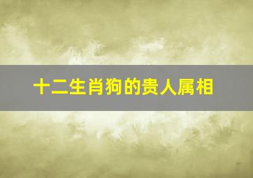 十二生肖狗的贵人属相