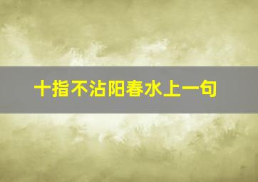 十指不沾阳春水上一句