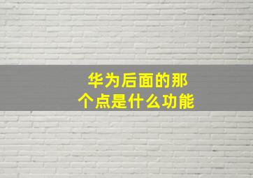 华为后面的那个点是什么功能