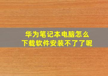 华为笔记本电脑怎么下载软件安装不了了呢