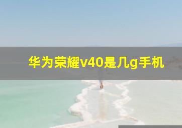 华为荣耀v40是几g手机