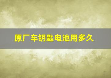 原厂车钥匙电池用多久