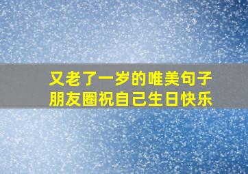 又老了一岁的唯美句子朋友圈祝自己生日快乐