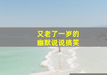 又老了一岁的幽默说说搞笑