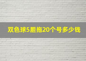 双色球5胆拖20个号多少钱