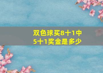 双色球买8十1中5十1奖金是多少