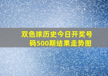 双色球历史今日开奖号码500期结果走势图