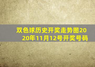 双色球历史开奖走势图2020年11月12号开奖号码