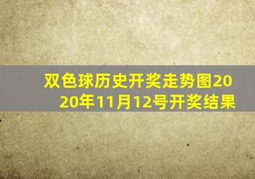 双色球历史开奖走势图2020年11月12号开奖结果