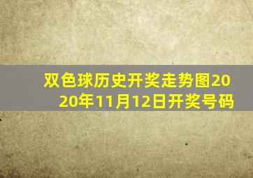 双色球历史开奖走势图2020年11月12日开奖号码