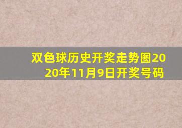 双色球历史开奖走势图2020年11月9日开奖号码