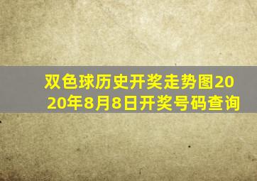 双色球历史开奖走势图2020年8月8日开奖号码查询