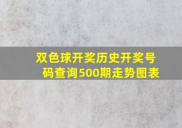 双色球开奖历史开奖号码查询500期走势图表