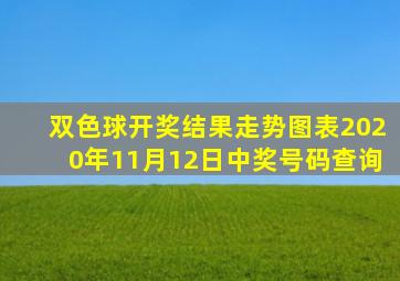 双色球开奖结果走势图表2020年11月12日中奖号码查询