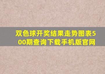 双色球开奖结果走势图表500期查询下载手机版官网