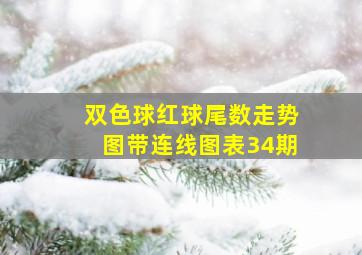 双色球红球尾数走势图带连线图表34期