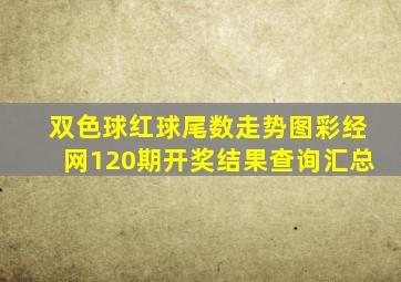 双色球红球尾数走势图彩经网120期开奖结果查询汇总