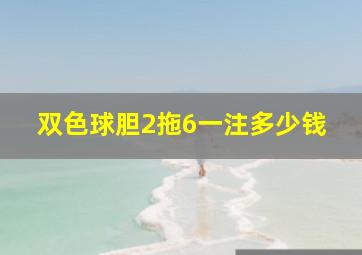 双色球胆2拖6一注多少钱