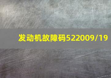 发动机故障码522009/19