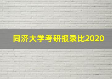 同济大学考研报录比2020