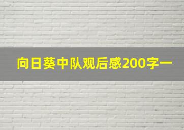 向日葵中队观后感200字一