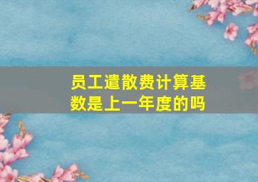 员工遣散费计算基数是上一年度的吗