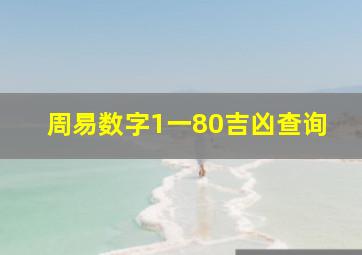 周易数字1一80吉凶查询