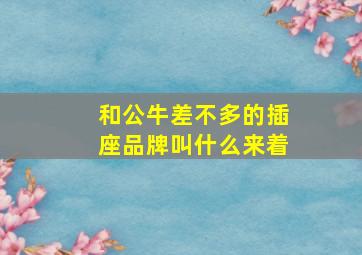 和公牛差不多的插座品牌叫什么来着